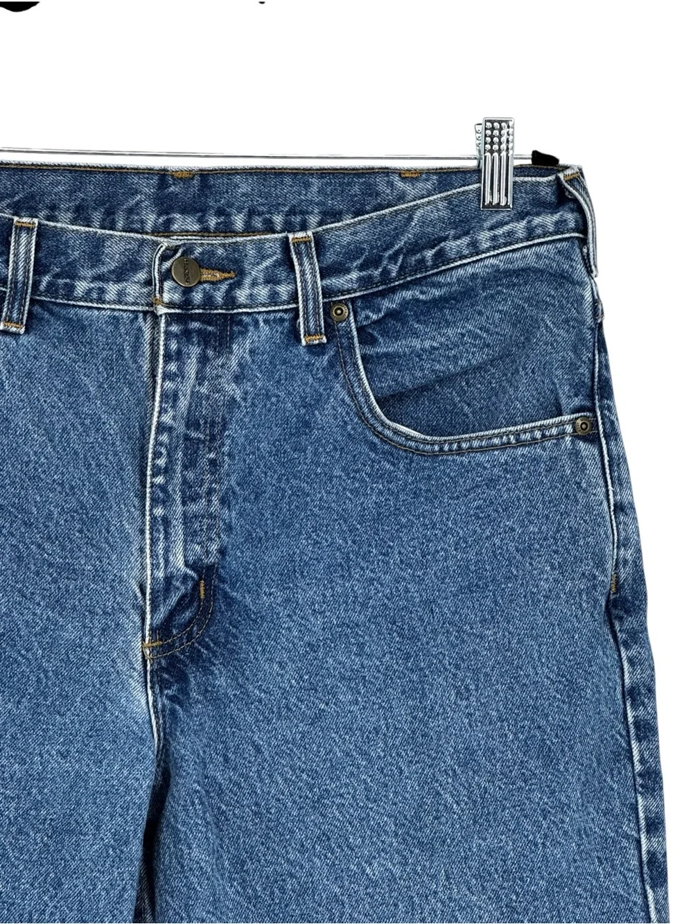 Carhartt 100% Cotton Relaxed Straight Work Jeans Men’s 35 x 30 Blue